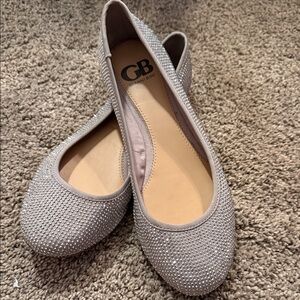 Gianni Bini Women's Sparkling Silver Flats